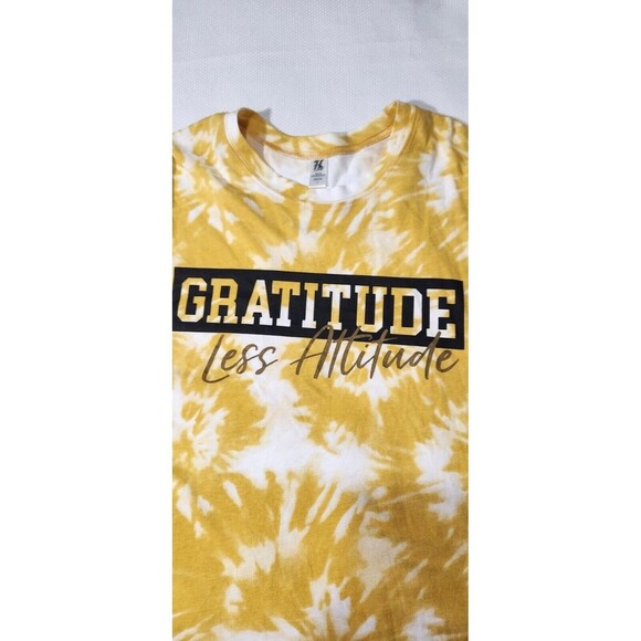 Hibryd Apparel LongSleeve Blouse Size Large Logo "Gratitude Less Altitude" B10 - Picture 2 of 8
